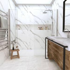 Pvc Wall Panel Carrara Bianco 101