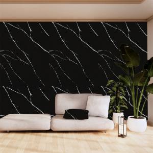 Pvc Wall Panel Carrara Black 204