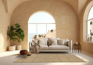 Χαλί καλοκαιρινό ψάθα 343660 terracota και ΣΕ ΕΠΙΘΥΜΗΤΕΣ ΔΙΑΣΤΑΣΕΙΣ