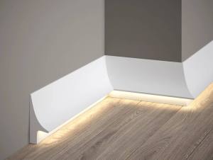 Σοβατεπί από polyforce πλαστικό Skirting board QL007