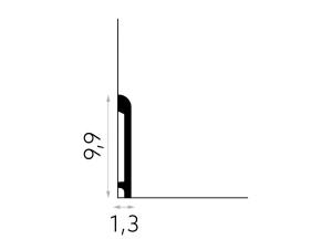 Σοβατεπί από polyforce πλαστικό MD236 skirting board