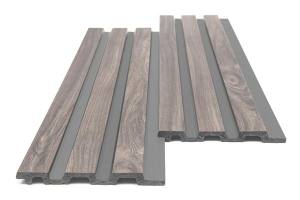 PS Panel Piano με 3D Πηχάκια Walnut/Dark grey